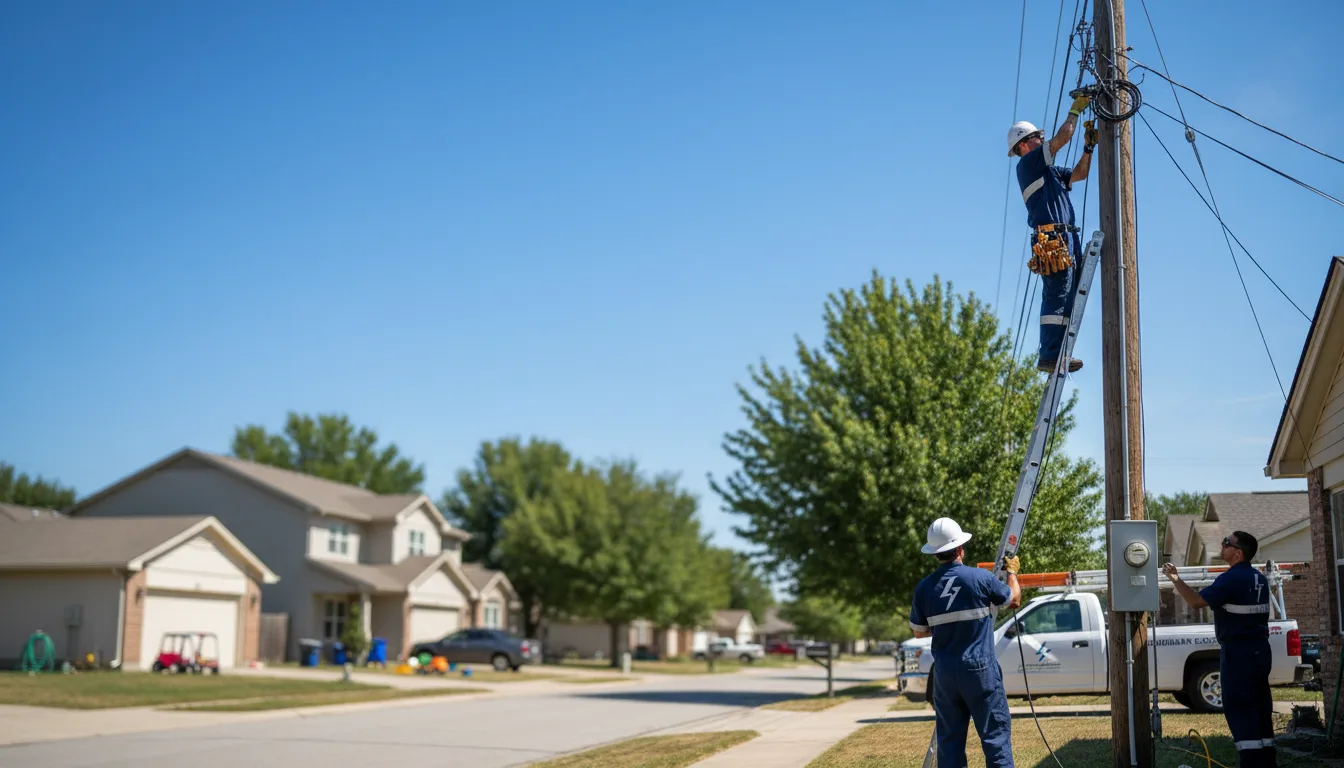 Residential electrician providing installation services in Cedar Valley, UT